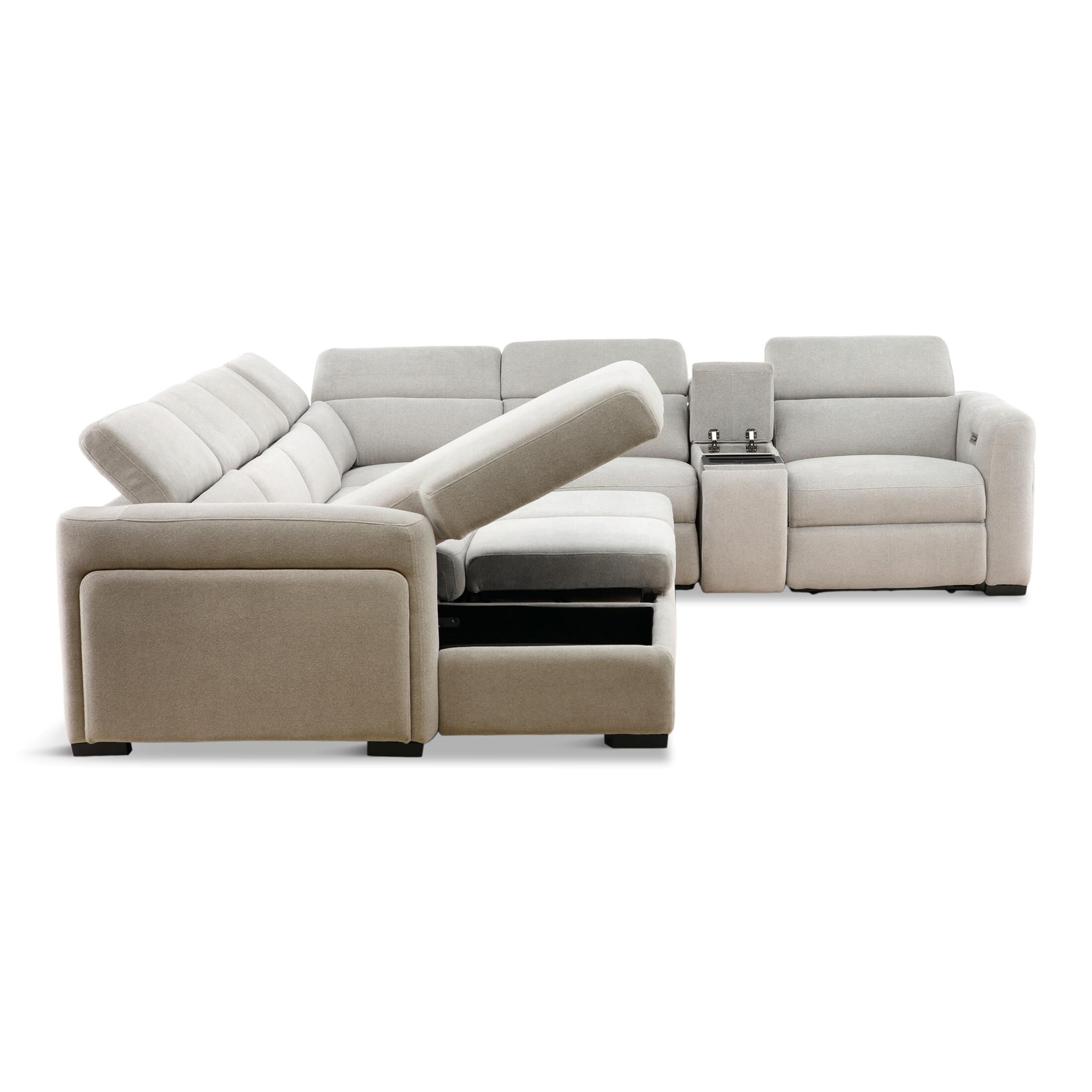 Tuscany 6-Piece Power Reclining Sleeper Sectional with Chaise