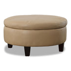 Cheney Leather Storage Ottoman - Indoor