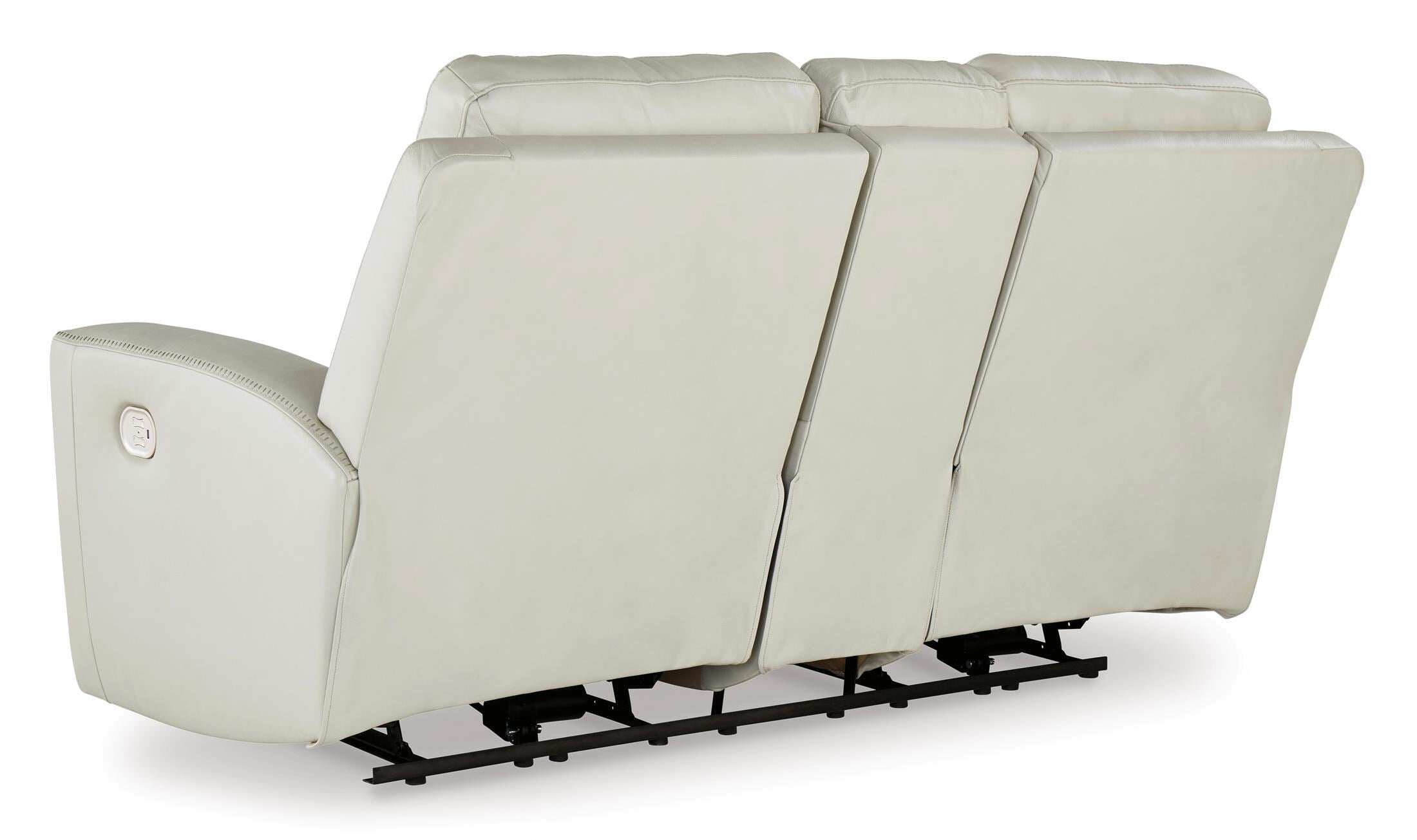 Mindanao Power Reclining Loveseat with Console - Leather