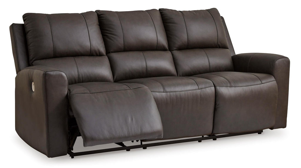 Boxmere Leather Power Reclining Sofa - Fabric