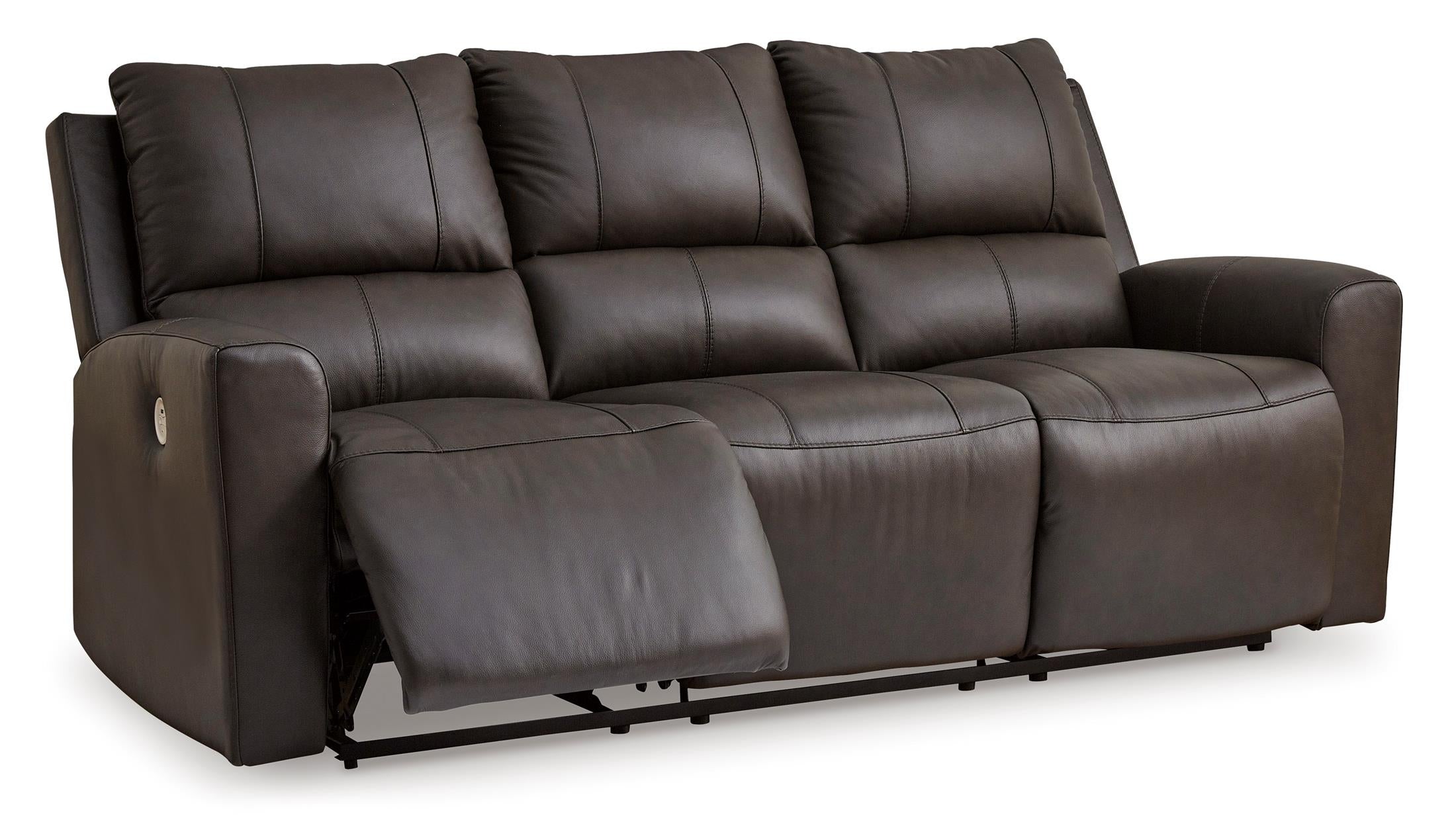 Boxmere Leather Power Reclining Sofa - Fabric