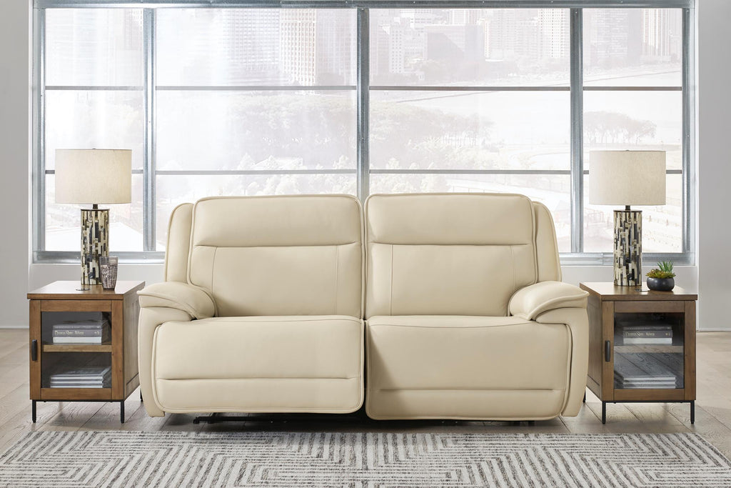 Double Deal 2-Piece Leather Power Reclining Loveseat - Set