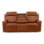 Adrian Leather Power Sofa with Drop Down Table - Dining Table