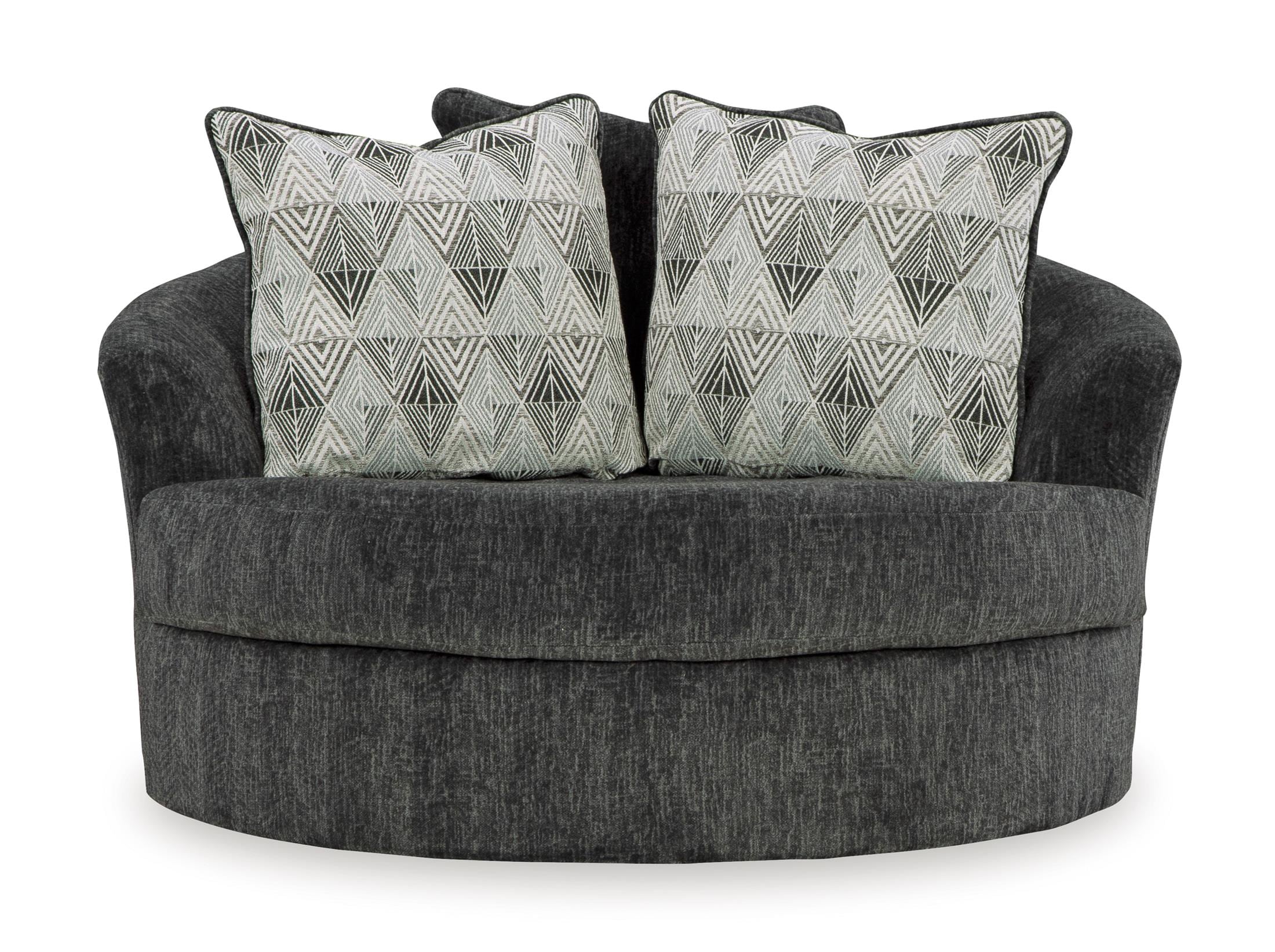 Biddeford Oversized Swivel Accent Chair - Fabric