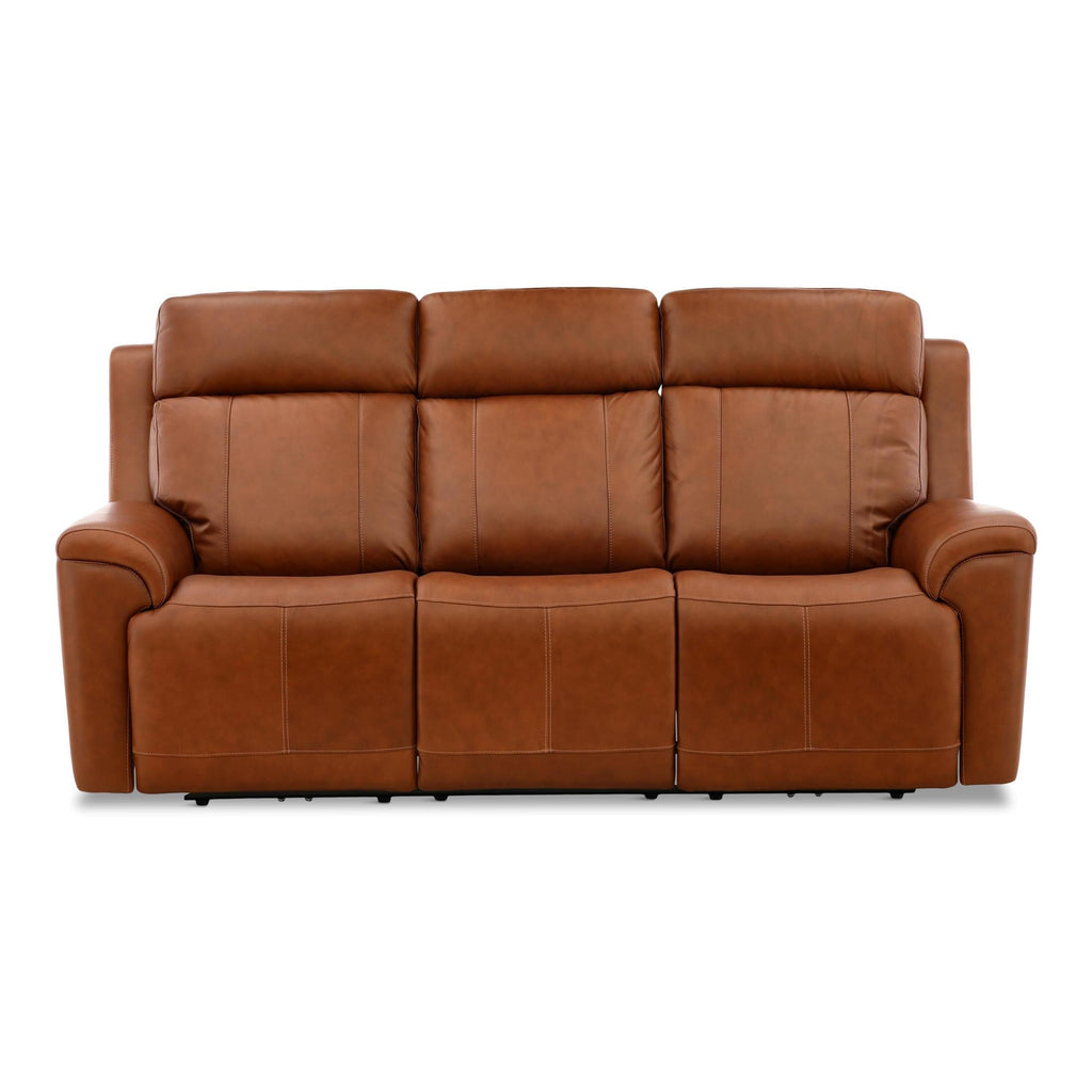 Adrian Leather Power Sofa with Drop Down Table - Dining Table