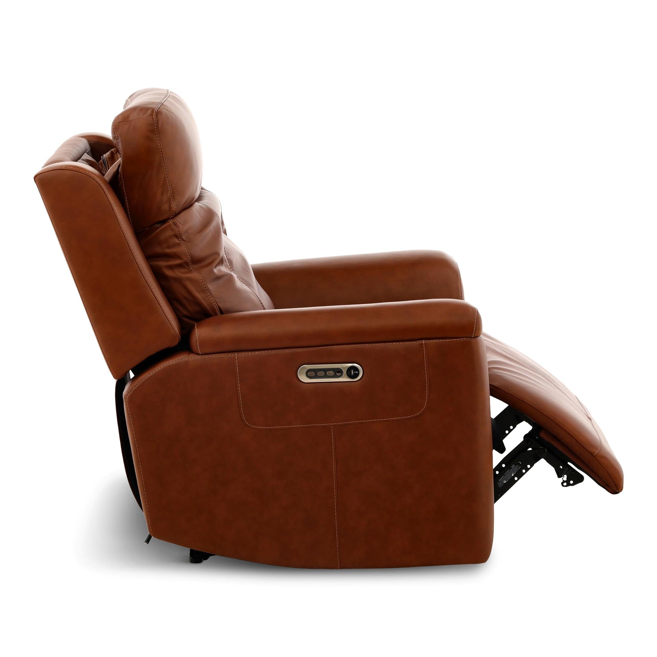 Adrian Leather Power Recliner - Reclining