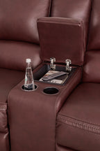 Alessandro Power Reclining Console Loveseat - Leather