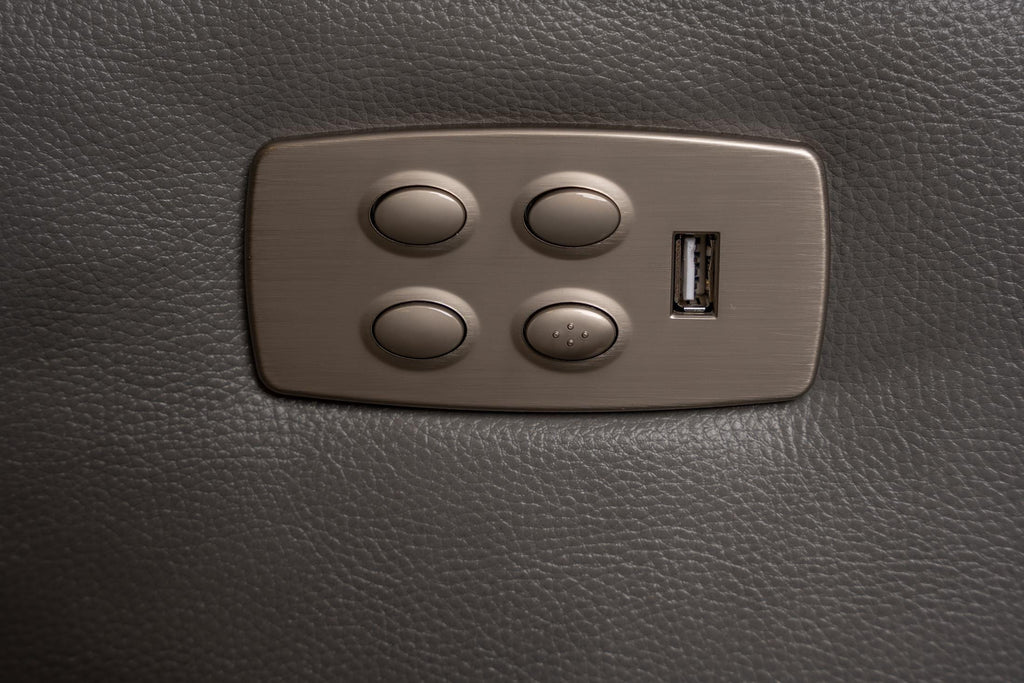 Bozeman Power Console Loveseat with Power Headrest - Leather