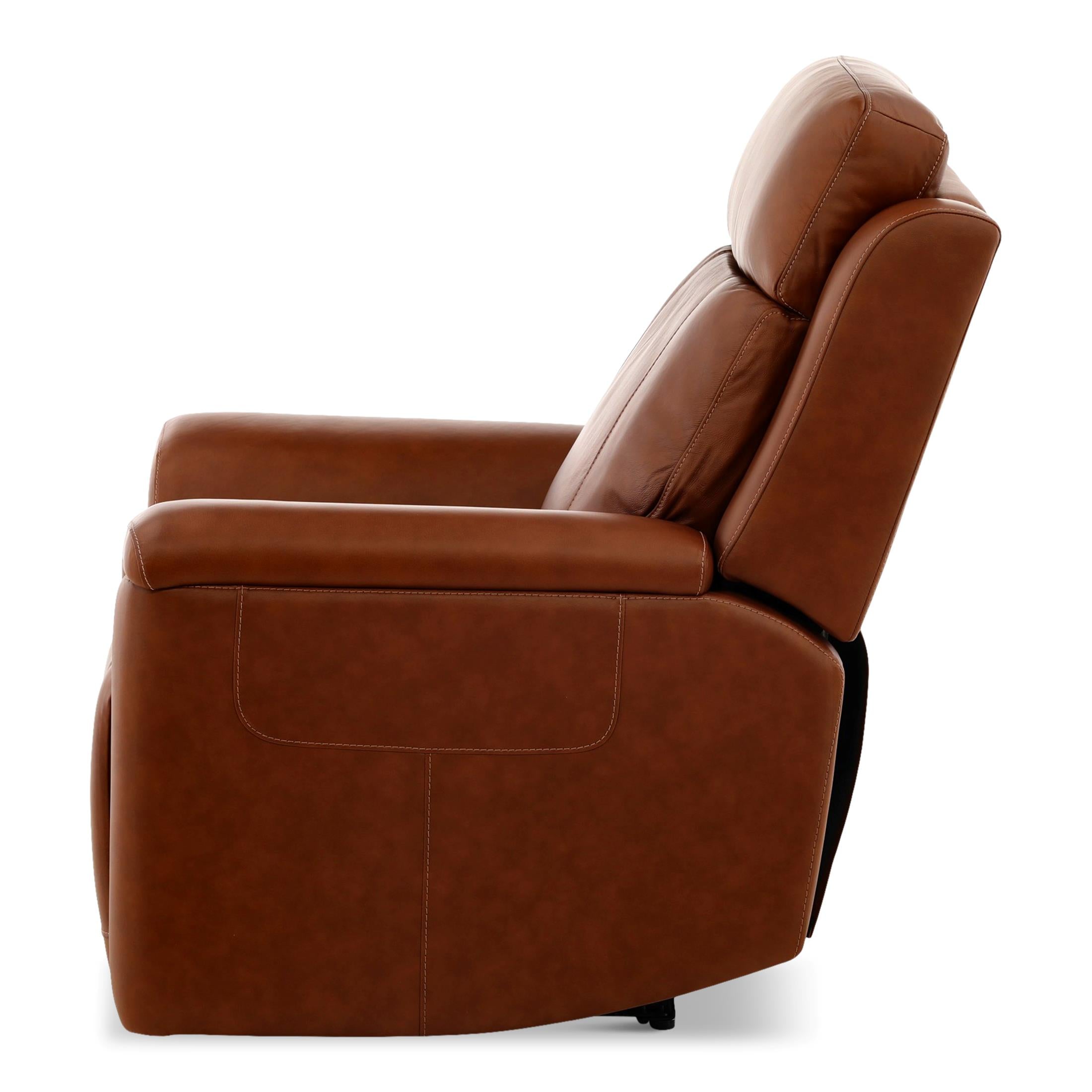 Adrian Leather Power Recliner - Reclining