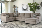 Ballinasloe 3-Piece Platinum Sectional with Chaise - Set
