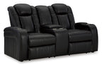 Caveman Den Power Reclining Loveseat with Console - Fabric