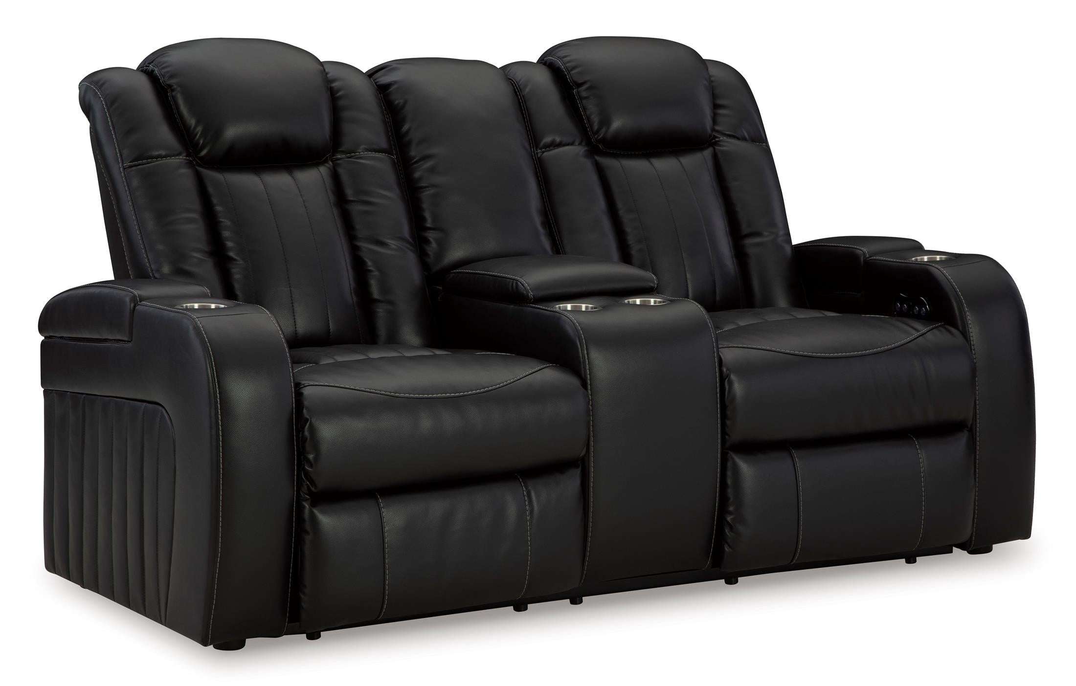 Caveman Den Power Reclining Loveseat with Console - Fabric