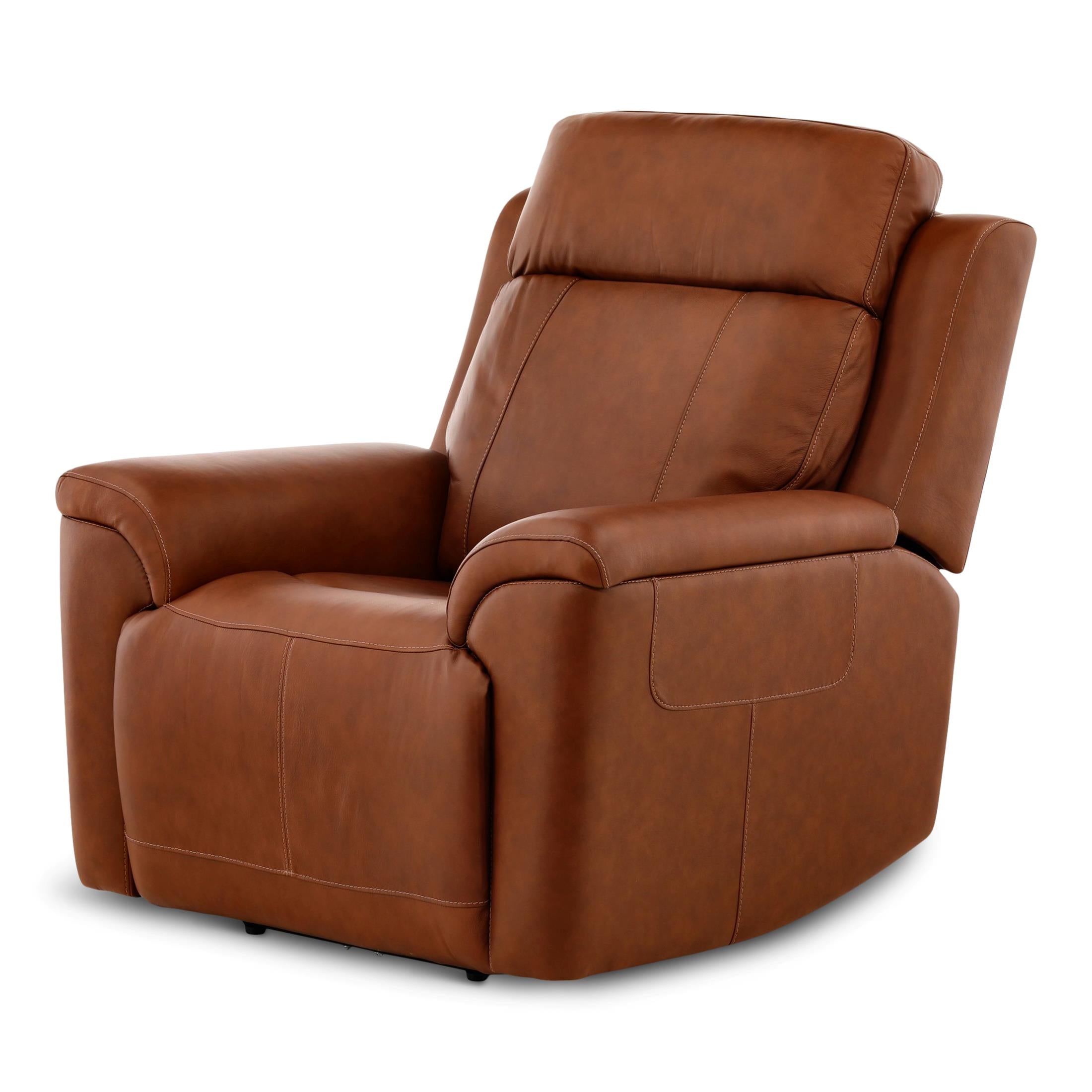 Adrian Leather Power Recliner - Reclining