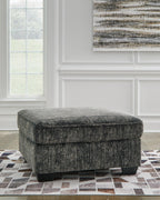 Lonoke Oversized Accent Ottoman - Gunmetal