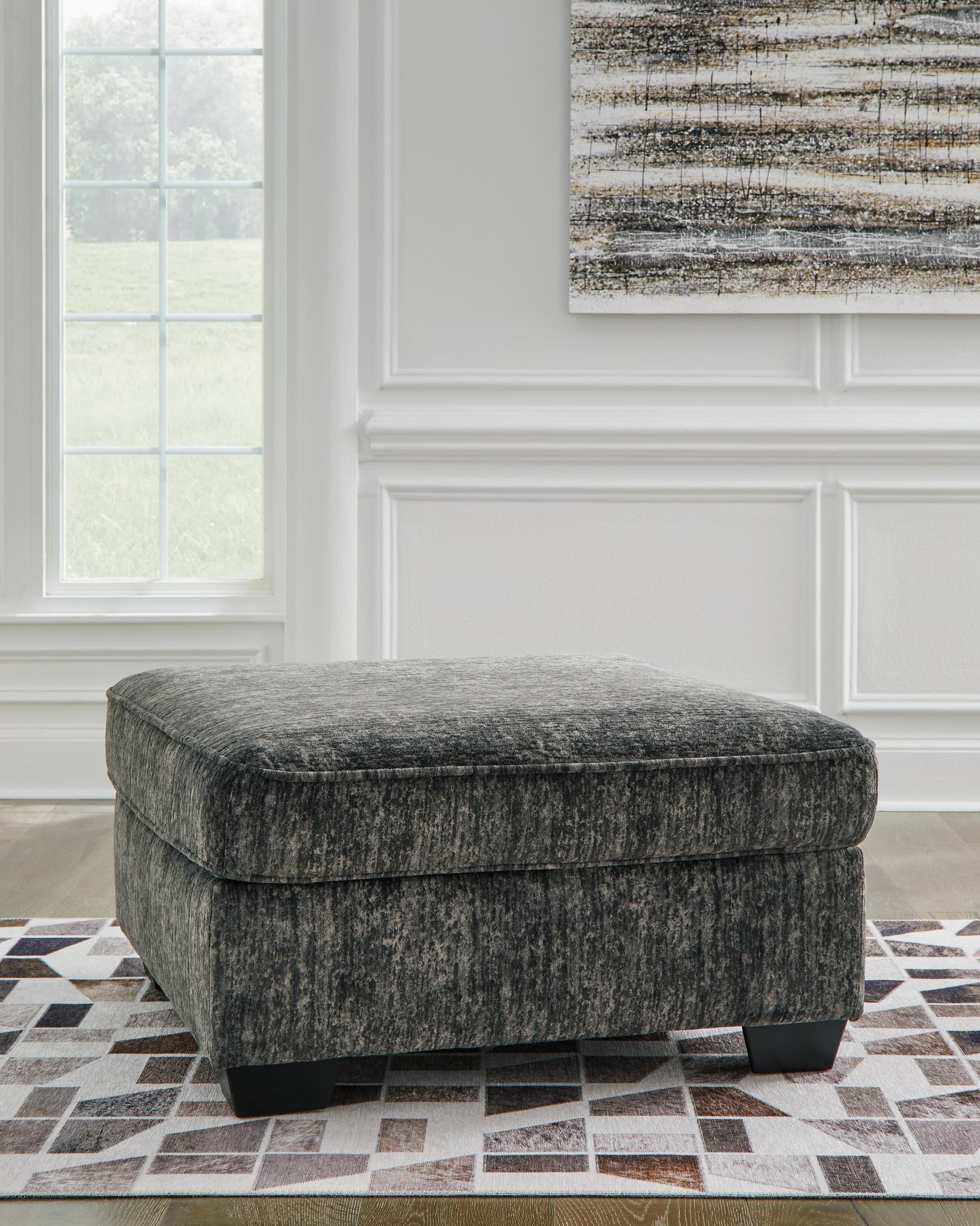 Lonoke Oversized Accent Ottoman - Gunmetal