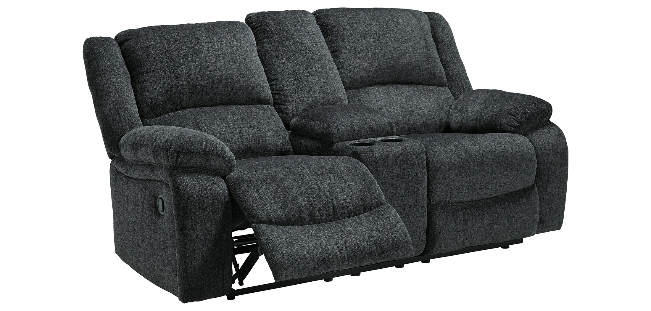Draycoll Reclining Loveseat with Console - Fabric
