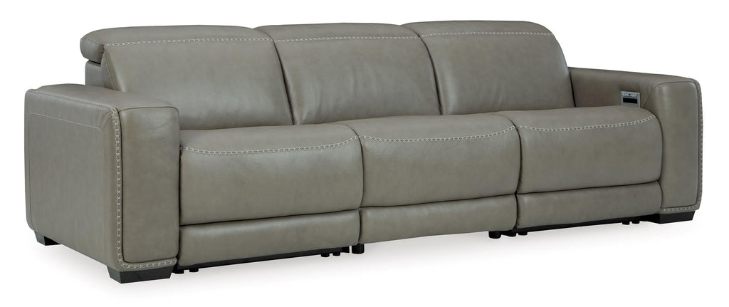 Correze 3-Piece Dual Power Leather Reclining Modular Sofa - Set