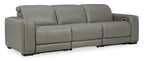 Correze 3-Piece Dual Power Leather Reclining Modular Sofa - Set