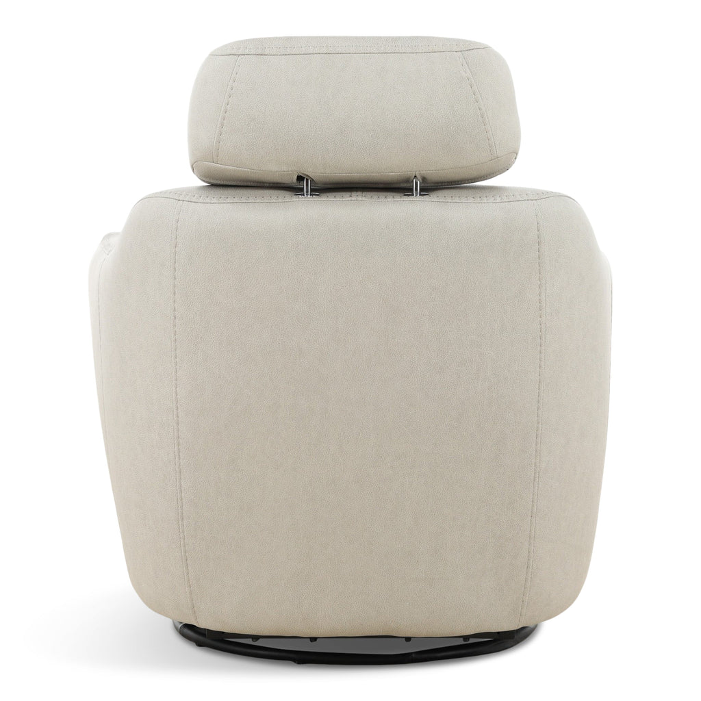 Walden Leather Power Swivel Recliner