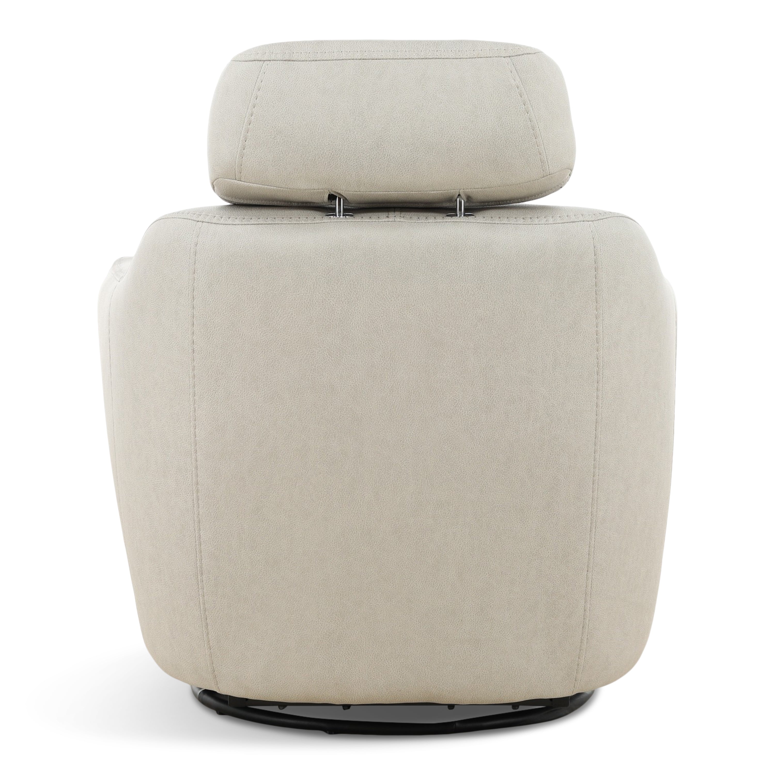 Walden Leather Power Swivel Recliner