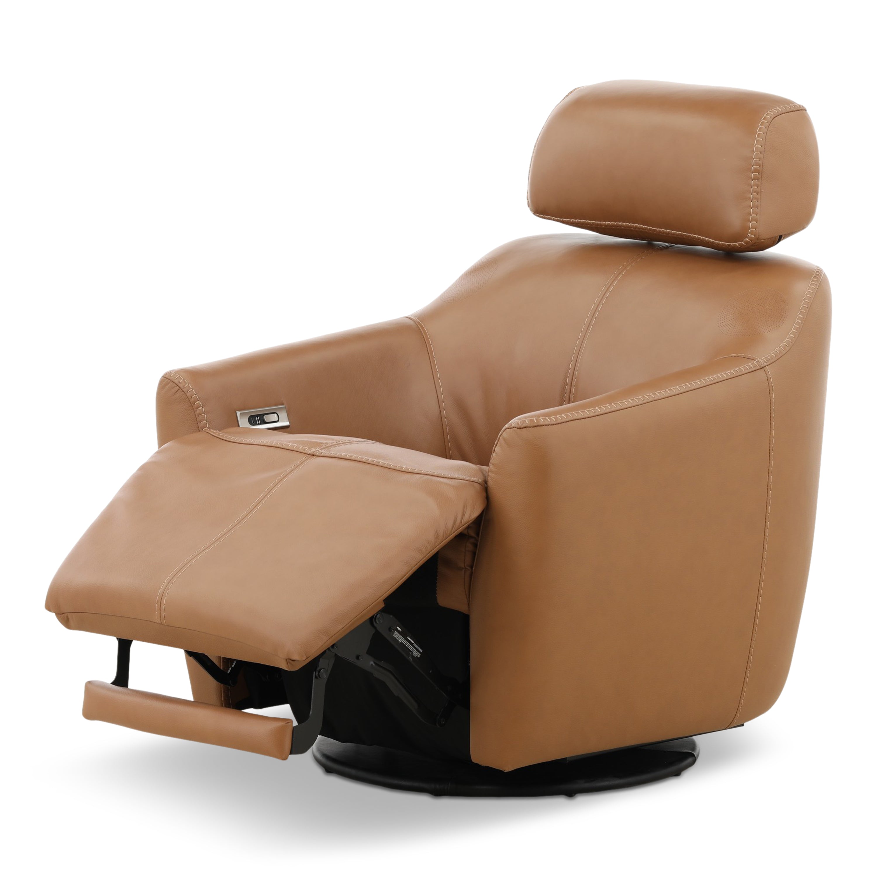 Walden Leather Power Swivel Recliner