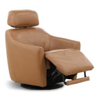 Walden Leather Power Swivel Recliner