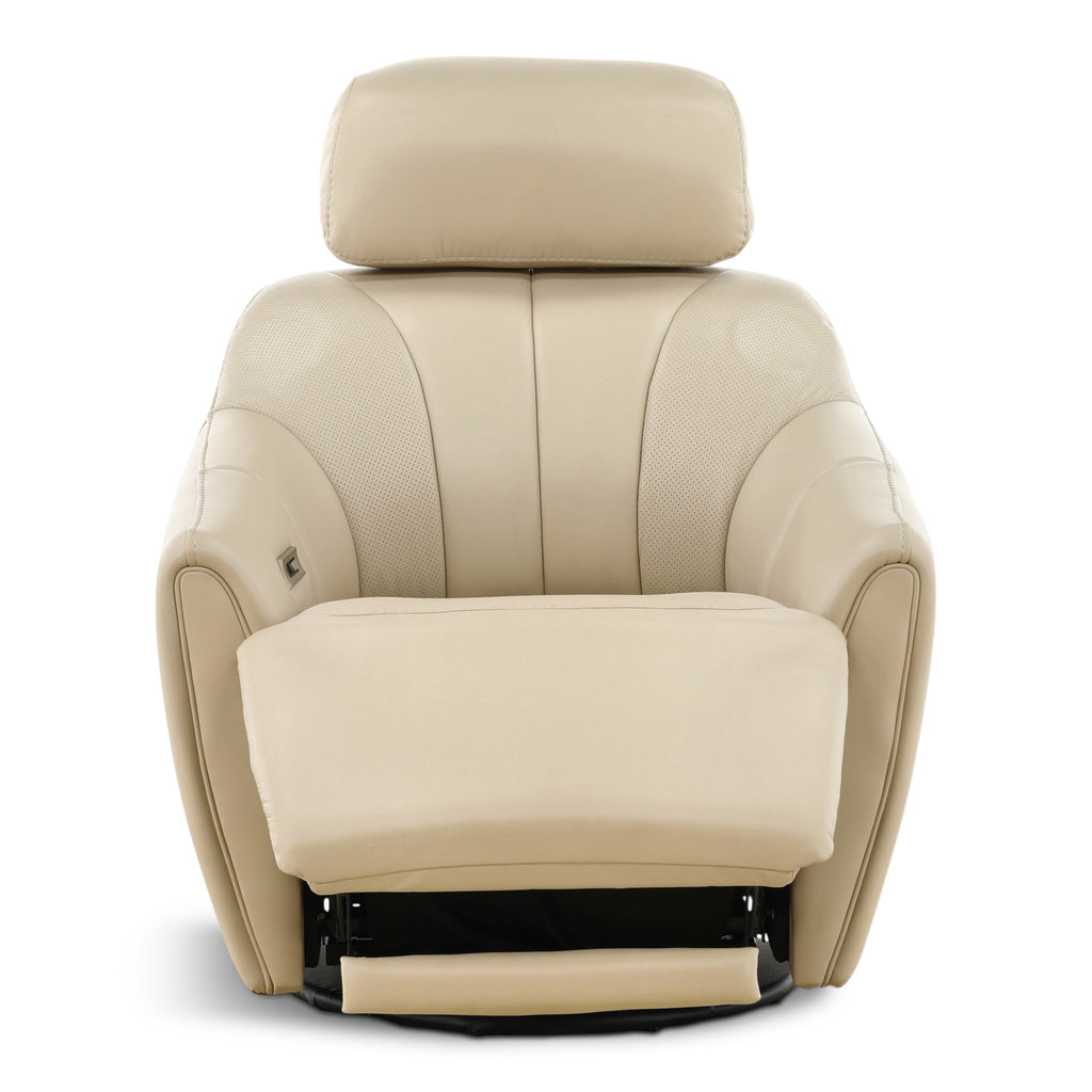Warren Leather Swivel Power Recliner