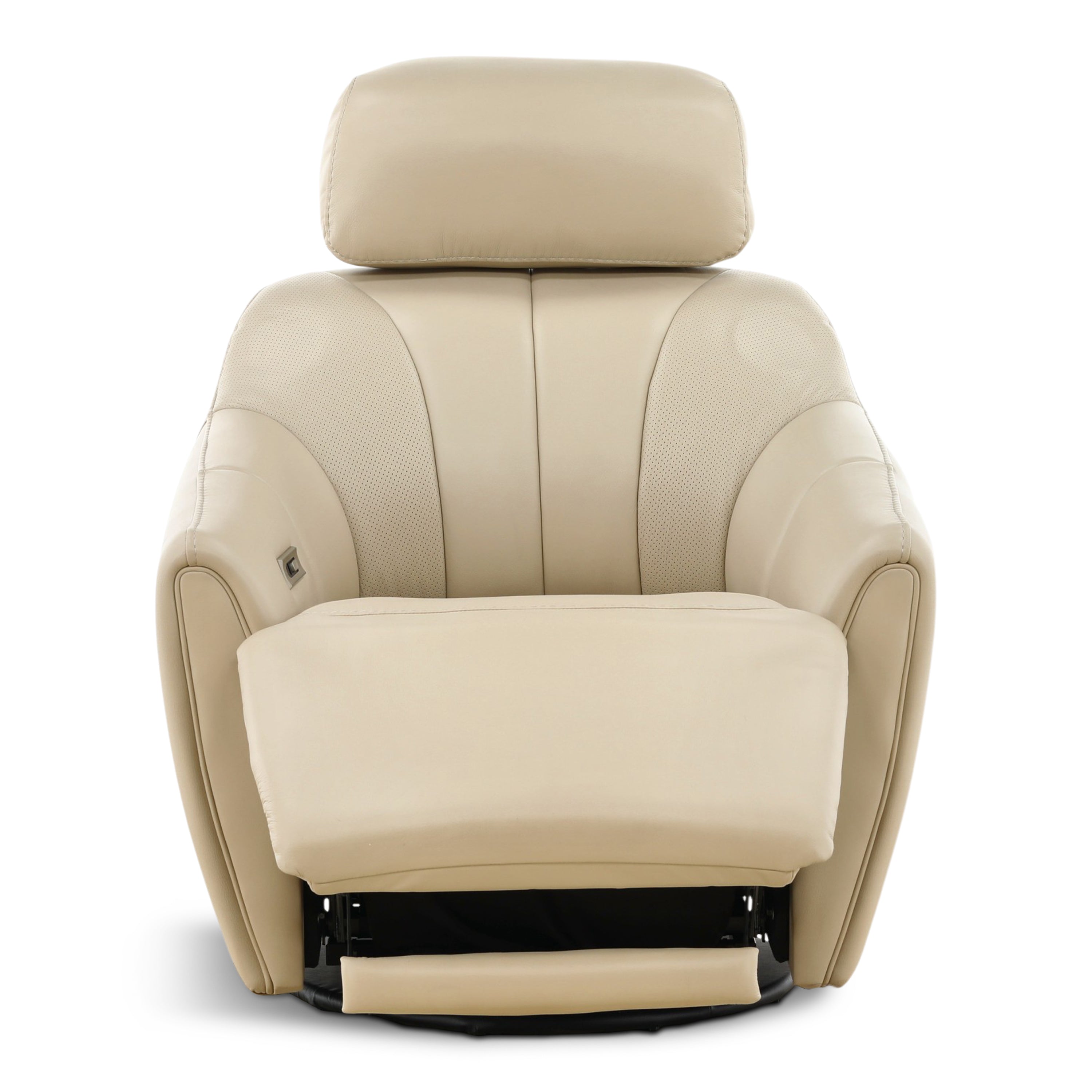 Warren Leather Swivel Power Recliner