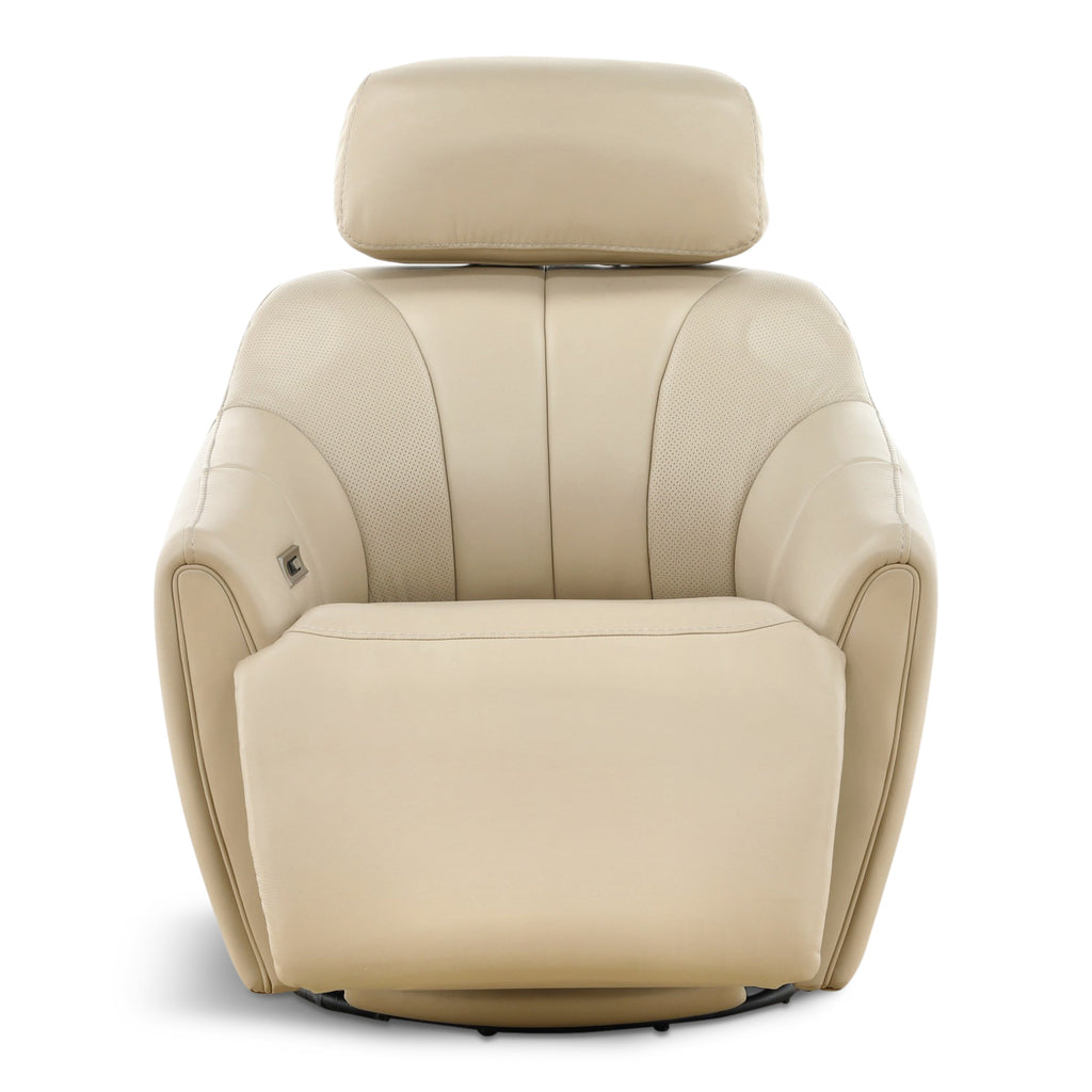 Warren Leather Swivel Power Recliner