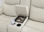 Mindanao Power Reclining Loveseat with Console - Leather