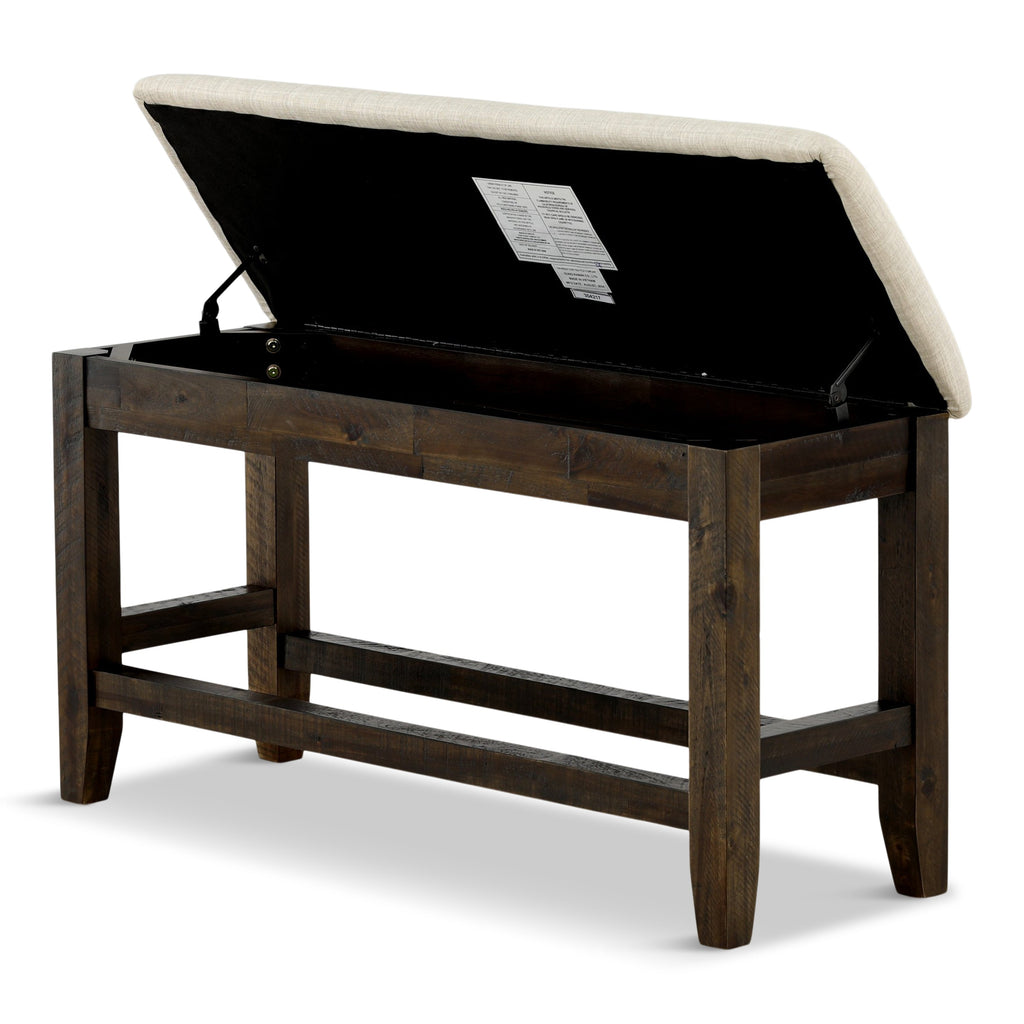 Solomon Counter Height Storage Dining Bench - Indoor