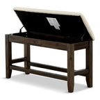 Solomon Counter Height Storage Dining Bench - Indoor