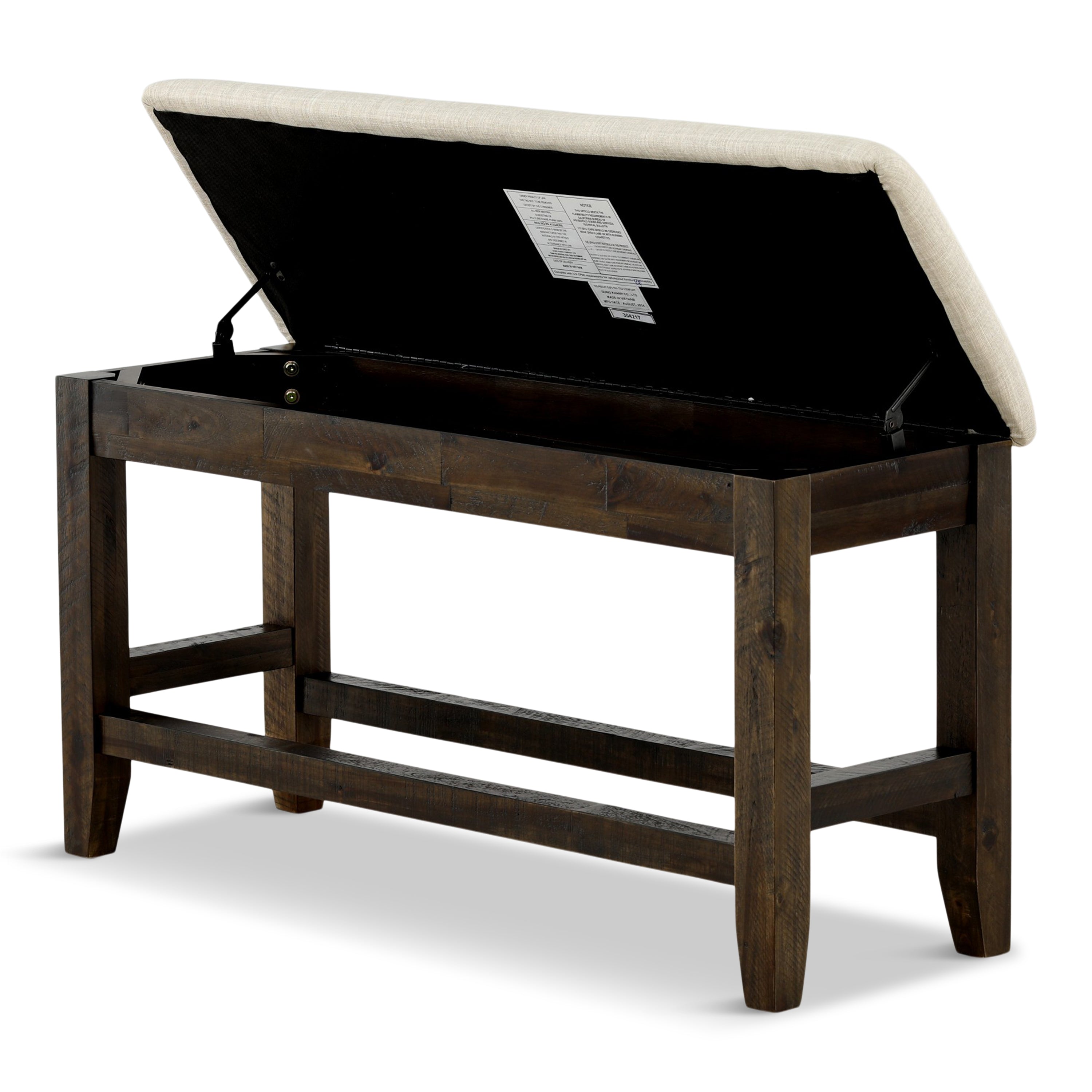 Solomon Counter Height Storage Dining Bench - Indoor