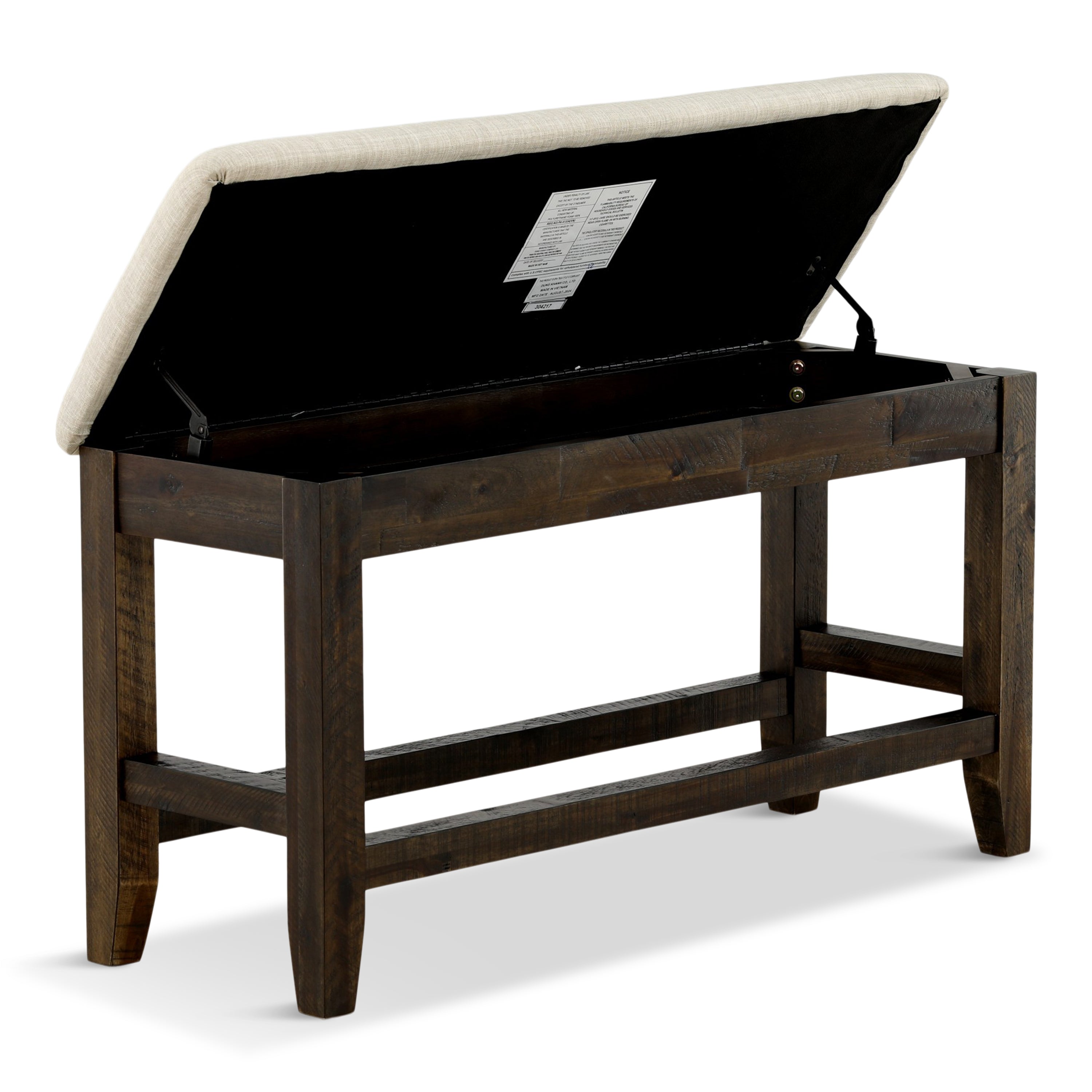 Solomon Counter Height Storage Dining Bench - Indoor