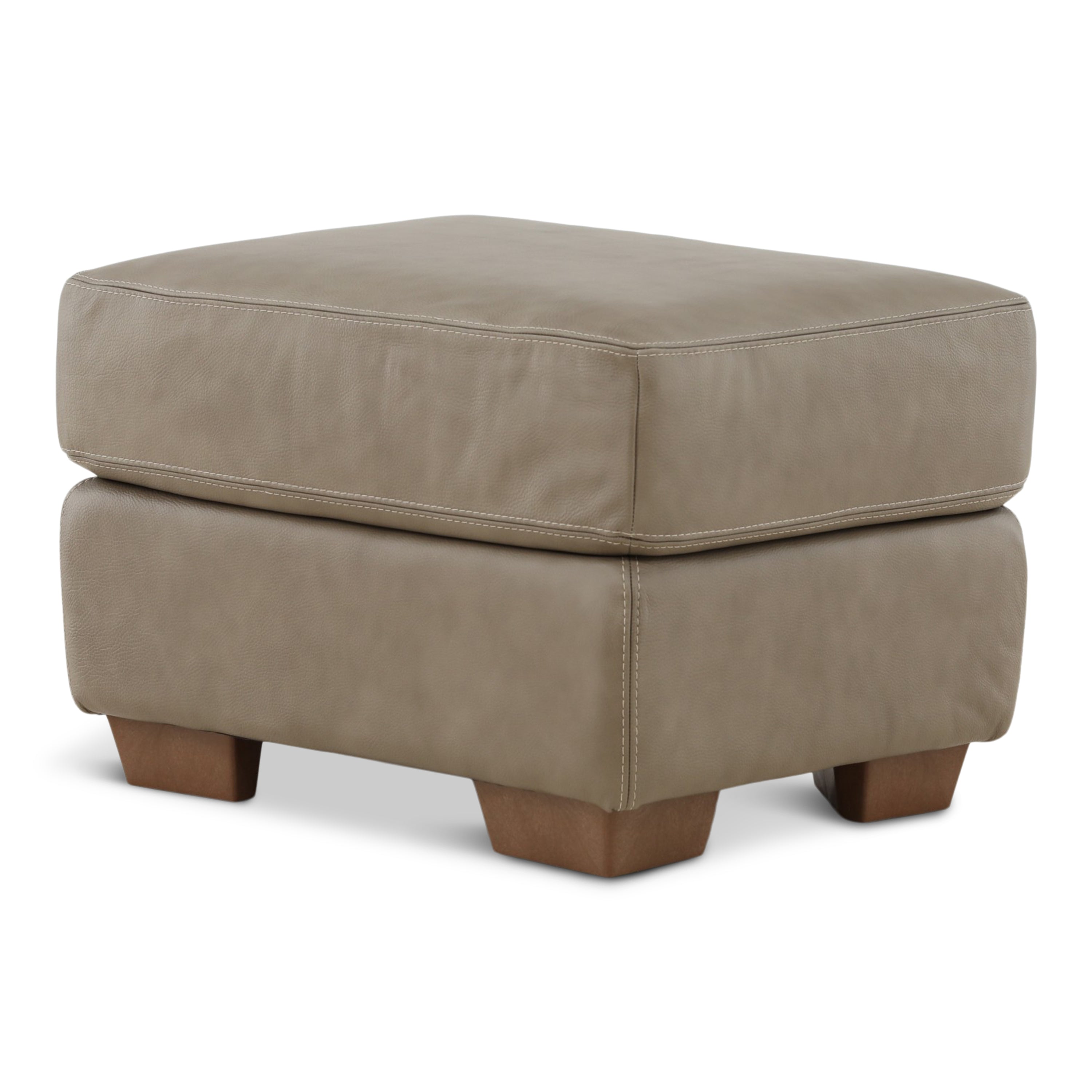 Camy Leather Ottoman - Indoor