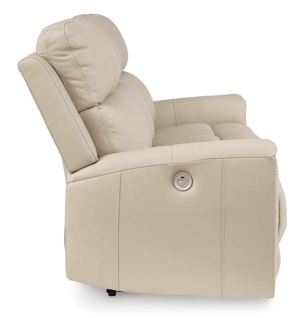 Dahlmoore Leather Power Reclining Sofa - Fabric