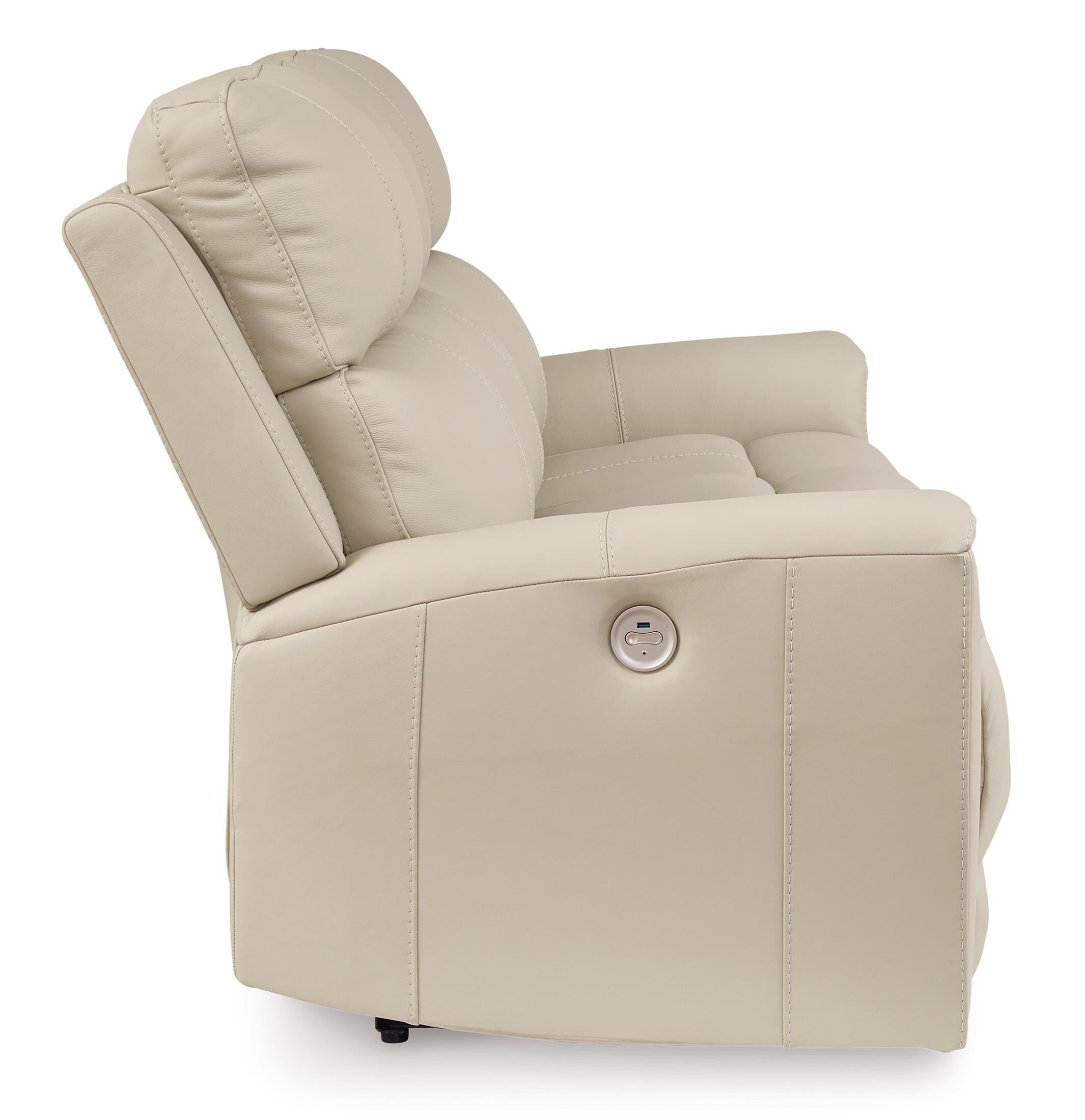 Dahlmoore Leather Power Reclining Sofa - Fabric