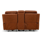 Adrian Leather Power Reclining Console Loveseat - Console Table