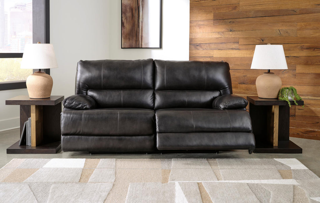 Mountainous Leather Power Reclining Sofa - Eclipse