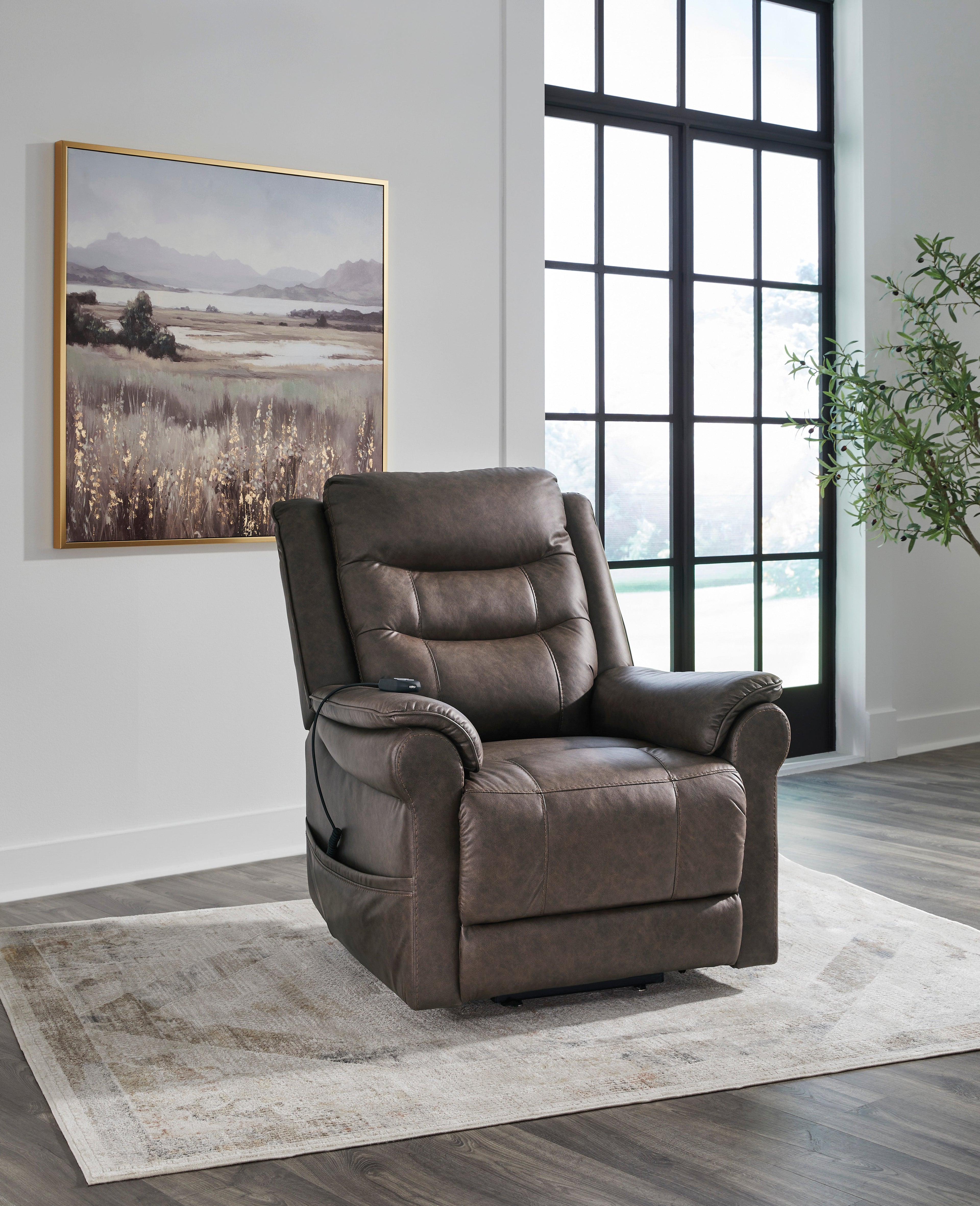 Oatman Power Lift Recliner - Reclining