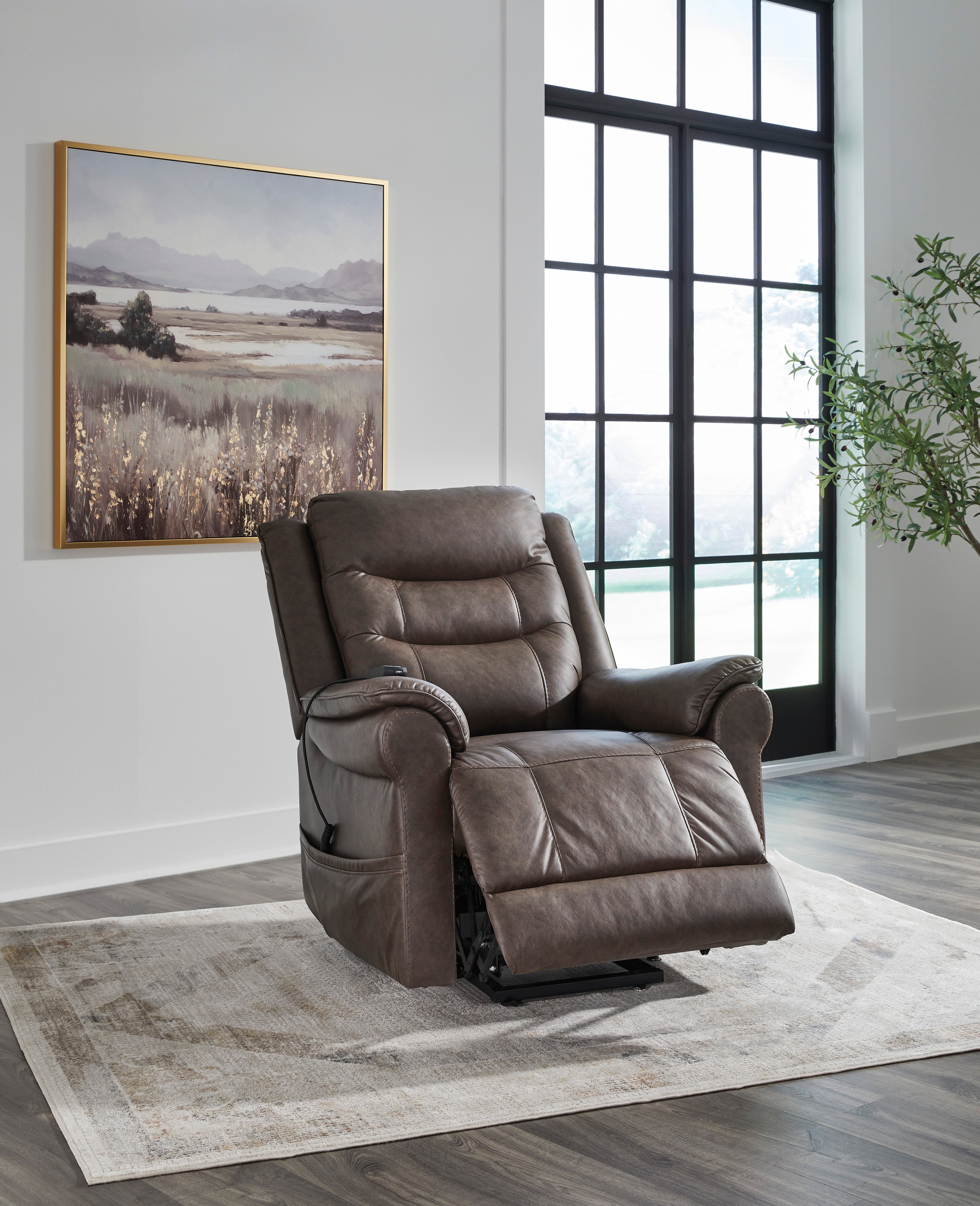 Oatman Power Lift Recliner - Reclining