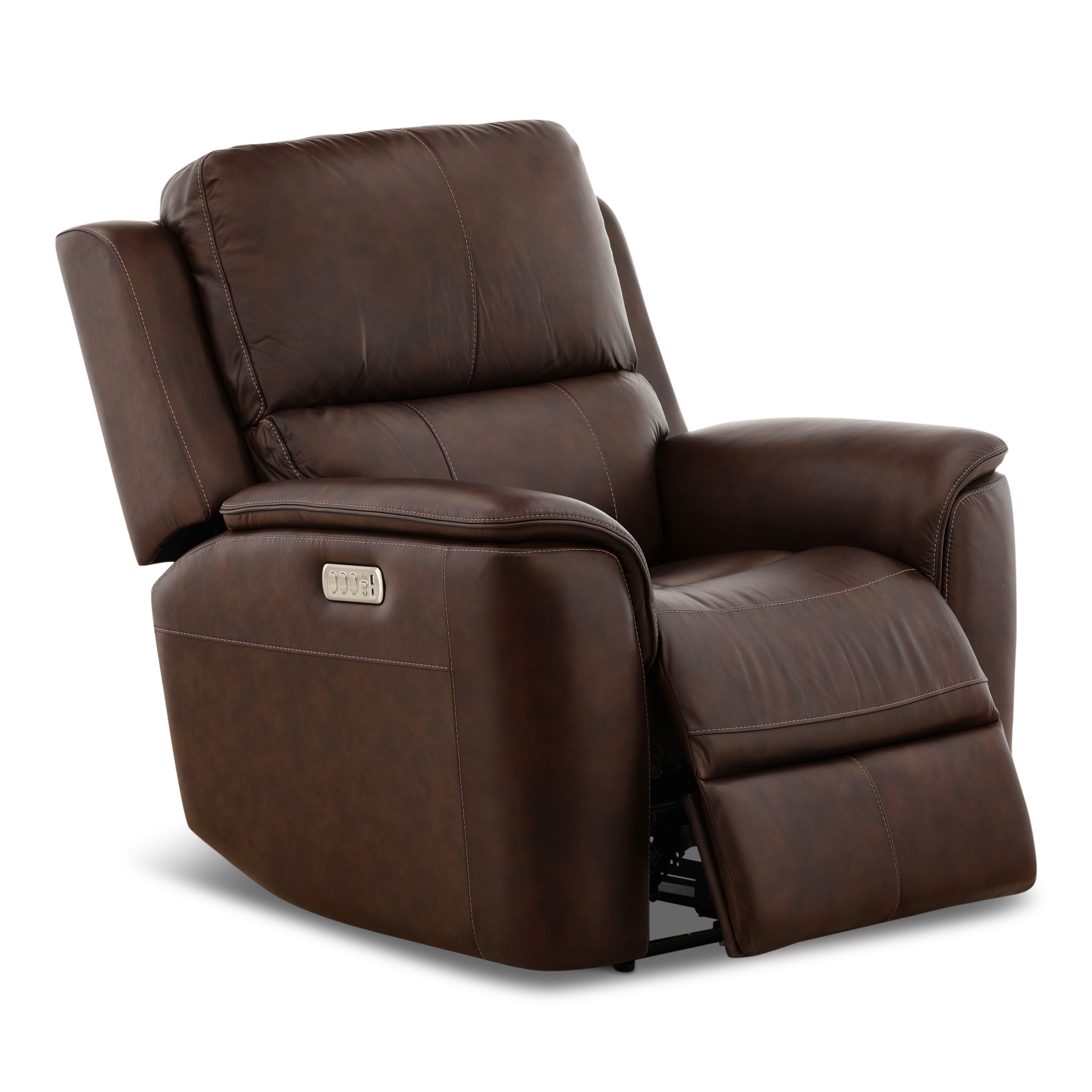 Karson Leather Power Recliner - Reclining