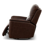 Karson Leather Power Swivel Glider Recliner - Reclining