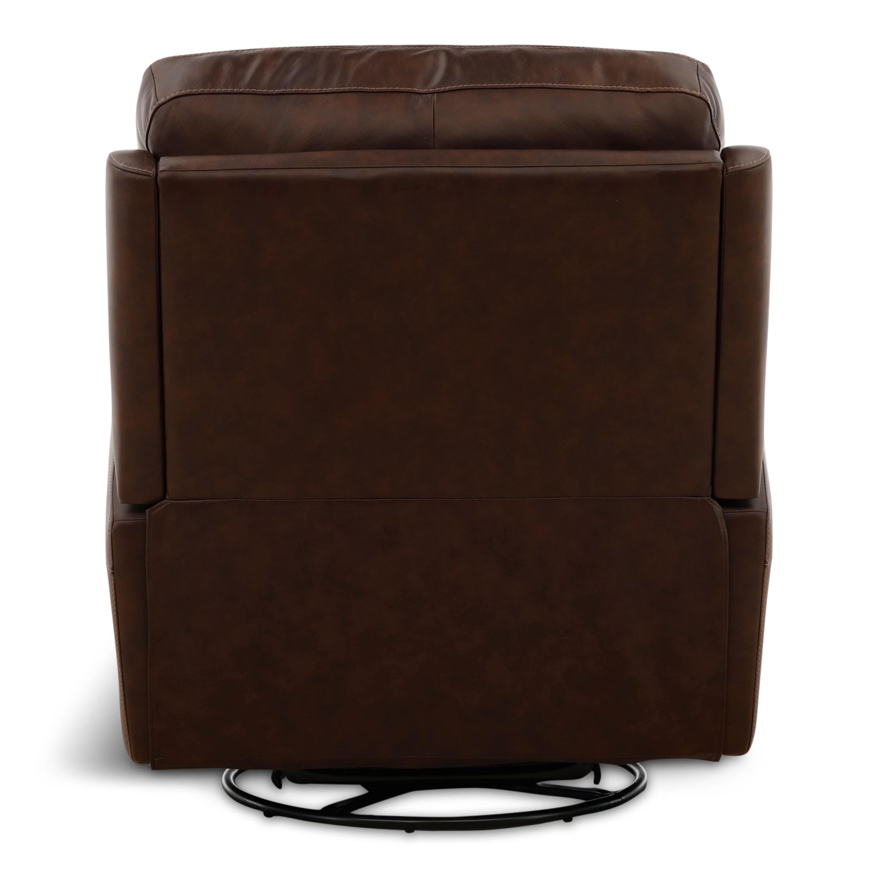 Karson Leather Power Swivel Glider Recliner - Reclining