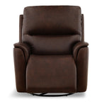 Karson Leather Power Swivel Glider Recliner - Reclining