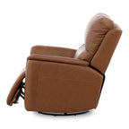 Karson Leather Power Swivel Glider Recliner - Reclining