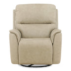 Karson Leather Power Swivel Glider Recliner - Reclining