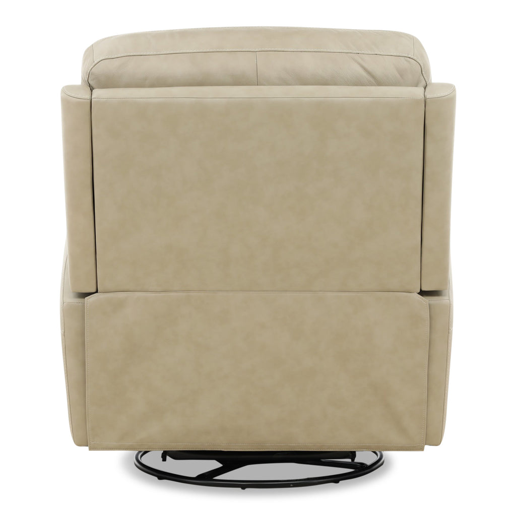 Karson Leather Power Swivel Glider Recliner - Reclining