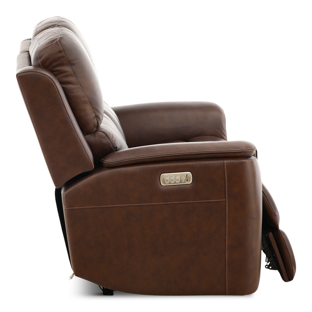 Karson Leather Power Reclining Loveseat - Indoor