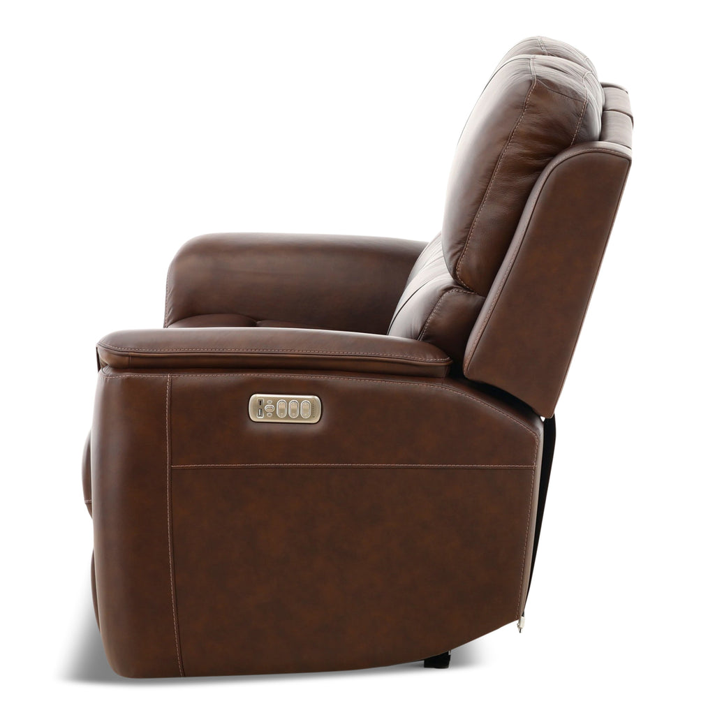 Karson Leather Power Reclining Loveseat - Indoor
